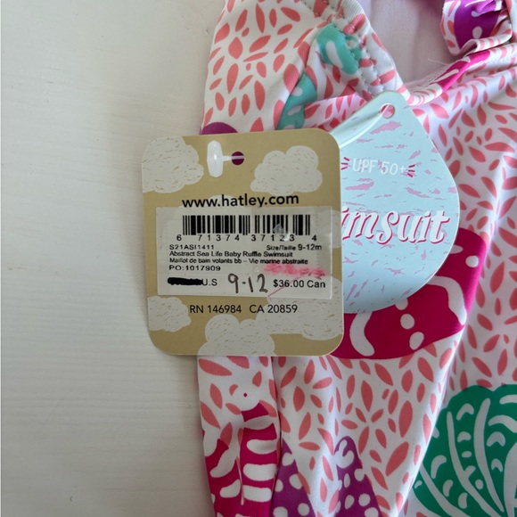 🆕 Hatley Baby Abstract Sea Life Baby Ruffle Swimsuit - Picture 4 of 6